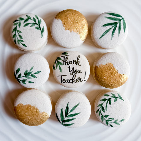 Leafy Teacher Appreciation Macarons