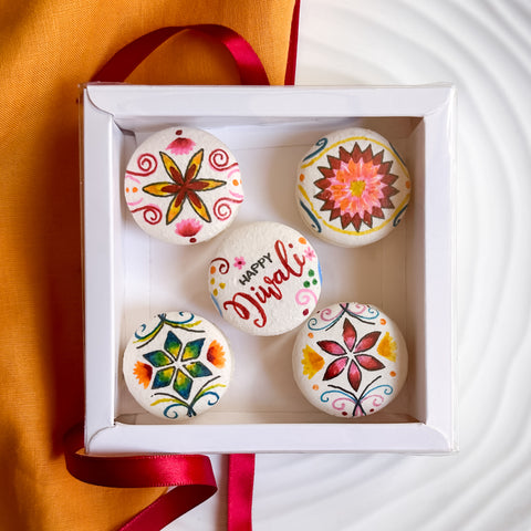 Diwali Vibrant Painted Macarons